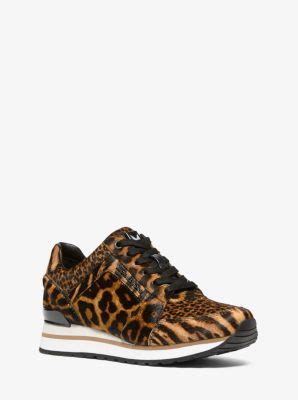 michael michael kors billie animal print calf hair trainer|Billie Animal Print Calf Hair and Leather Trainer .